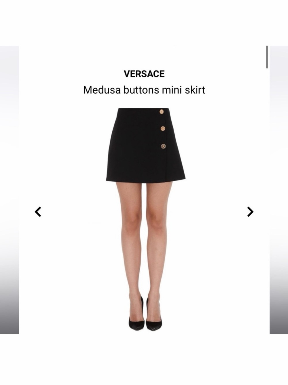 Versace Medusa Button Mini Skirt